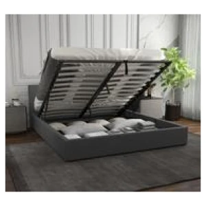 Lydd Gas Lift King Single Bed With Headboard Grey