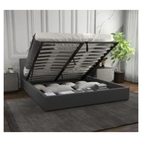 Lydd Gas Lift King Single Bed With Headboard Grey