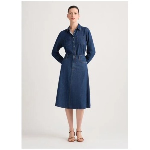 Mackenzie A-Line Denim Skirt