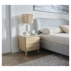 Madeira 2 Drawer Bedside Table Brown