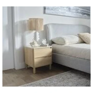 Madeira 2 Drawer Bedside Table Brown