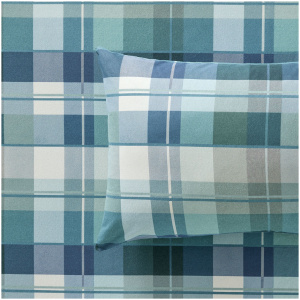 Madison Check Flannelette Sheet Set - Queen