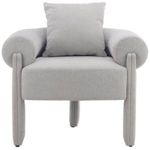 Maestro Furniture Cordelia Modern Textured Fabric Lounge Accent Relaxing ArmChair Grey