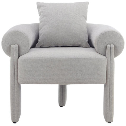 Maestro Furniture Cordelia Modern Textured Fabric Lounge Accent Relaxing ArmChair Grey