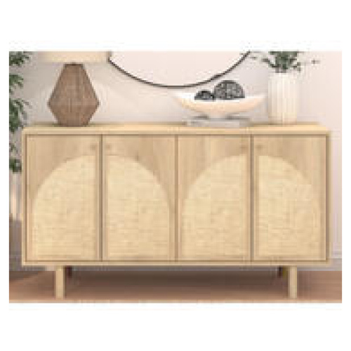 Maive 4 Door Rattan Buffet Brown