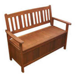 Malay 2 Seater Outdoor Storage Bench Brown
