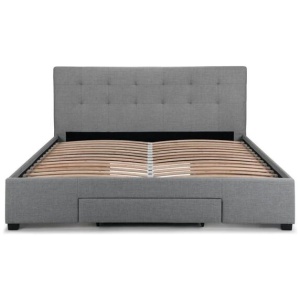 Manarola Collection 3 Drawer Bed Frame - Grey, Queen - Queen