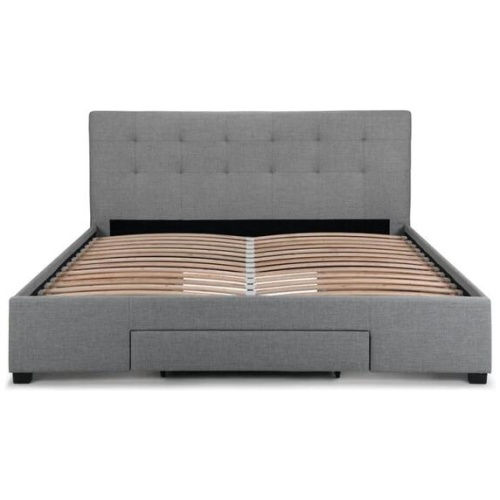 Manarola Collection 3 Drawer Bed Frame - Grey, Queen - Queen