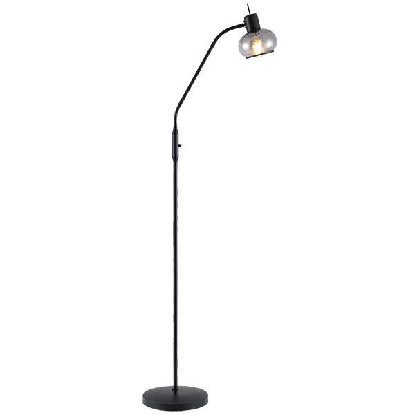 Marbell Floor Lamps Modern Black Lights Smokey Glass Telbix Lighting