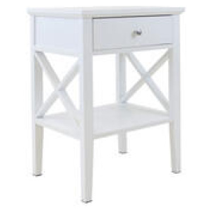 Marbella Bedside Table White