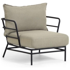 Mare Steel Frame Outdoor Armchair - Beige by Interior Secrets - AfterPay Available
