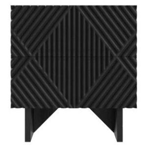 Marlon Nighstand Bedside Table Black Acacia - Black Acacia