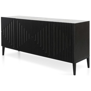 Marty 180cm Wooden Sideboard - Black by Interior Secrets - AfterPay Available