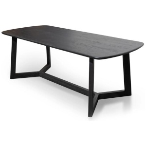 Massey 2.2m Wooden Dining Table - Black by Interior Secrets - AfterPay Available