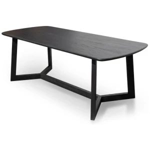 Massey 2.2m Wooden Dining Table - Black by Interior Secrets - AfterPay Available