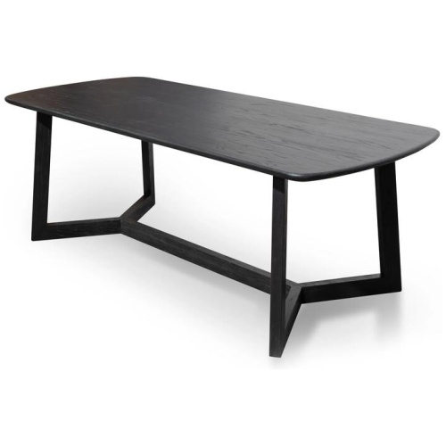 Massey 2.2m Wooden Dining Table - Black by Interior Secrets - AfterPay Available