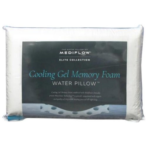 Mediflow Elite Premium Fiber Cooling Gel Memory Foam Water Pillow 44 x 66 cm