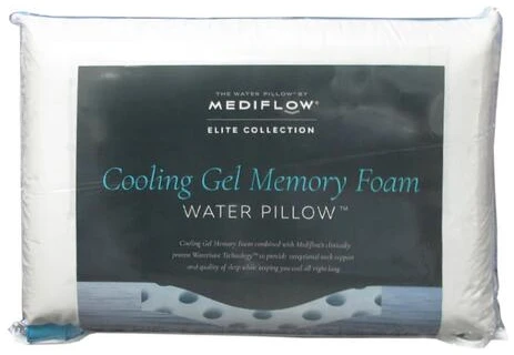 Mediflow Elite Premium Fiber Cooling Gel Memory Foam Water Pillow 44 x 66 cm