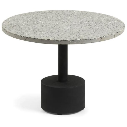 Melano Low Terrazzo Top Side Table - Black Base by Interior Secrets - AfterPay Available