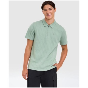 Men's Anchored Down Zip Polo - ICEBERG GREEN - ICEBERG GREEN