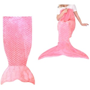 Mermaid Tail Pink Soft Blanket Throw