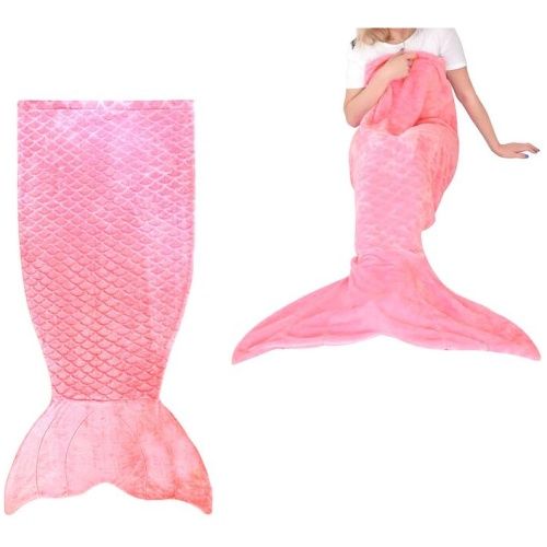 Mermaid Tail Pink Soft Blanket Throw