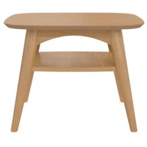 Mia Lamp End Side Table W/ Shelf Scandi Oak