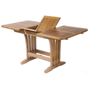 Mini Landsort Extendable Teak Dining Table, Natural