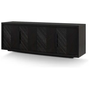Miriam 2m Oak Buffet Unit - Textured Espresso Black by Interior Secrets - AfterPay Available