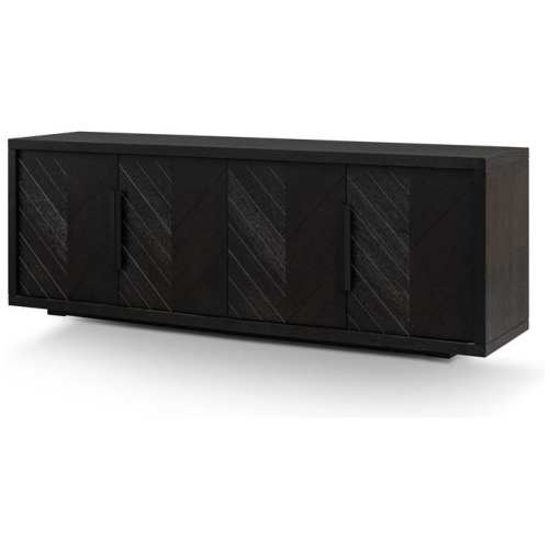Miriam 2m Oak Buffet Unit - Textured Espresso Black by Interior Secrets - AfterPay Available