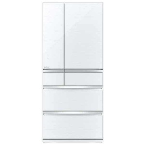 Mistubishi Electric 700 Litre Multi-Drawer Glass Refrigerator - White
