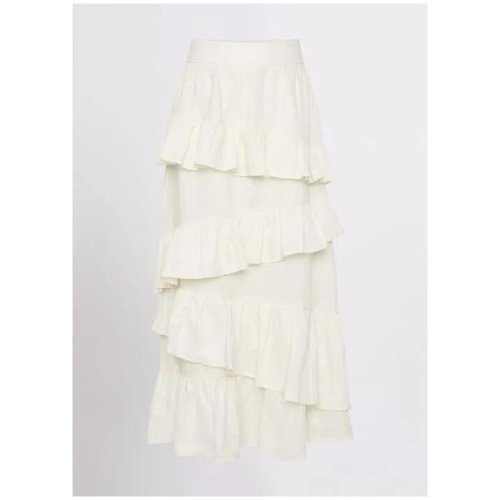 Mitski Tiered Linen Maxi Skirt