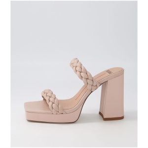 Mollini Fleur Mo Dk Nude Leather Dk Nude Sandals Womens Shoes Heeled Sandals