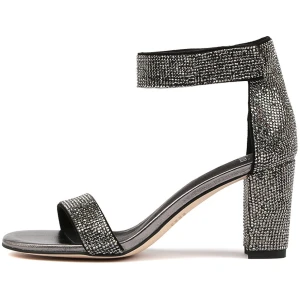 Mollini Guilie Pewter Jewels Pewter Sandals Womens Shoes Dress Heeled Sandals