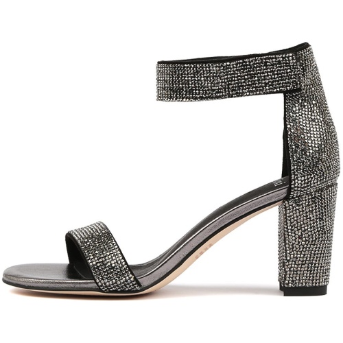Mollini Guilie Pewter Jewels Pewter Sandals Womens Shoes Dress Heeled Sandals