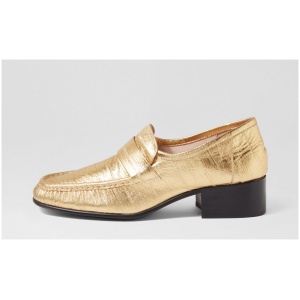 Mollini Jones Mo Gold Strip Leather Gold Strip Shoes Womens Shoes Casual Heeled Shoes