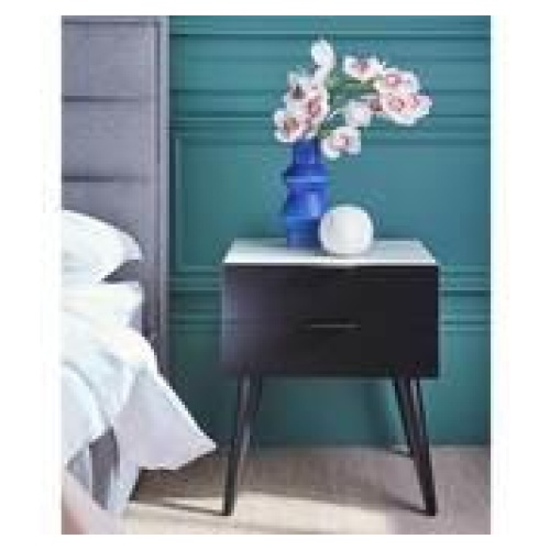 Monaco Bedside Table Marble 2 Drawer