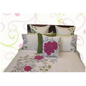 Monique Embroidery Quilt Cover Set DOUBLE