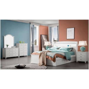 Monzart v storage timber look bed frame