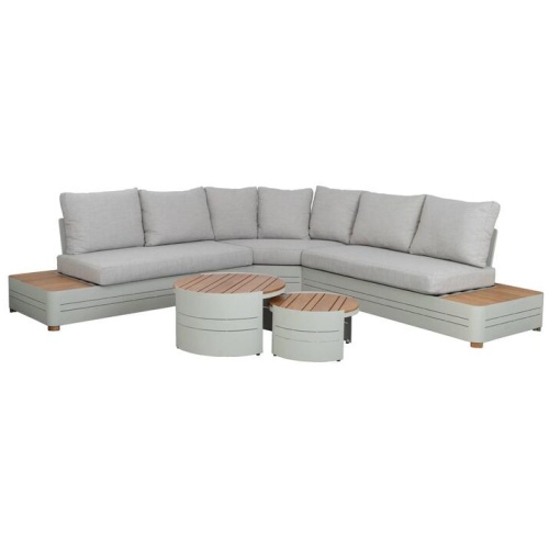 Moreton Teak Lounge Set & Coffee Table, Beige