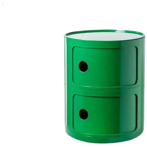 NNEOBA Minimalist Green Nightstands - Mid Century Round Coffee Tables with Storage