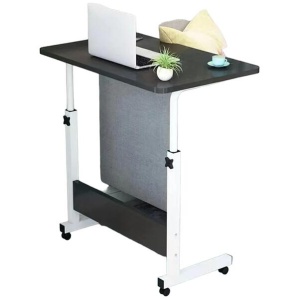 NNEOBA Mobile Standing Desk - Height Adjustable Bedside Sofa Desk (40x60cm, Black)