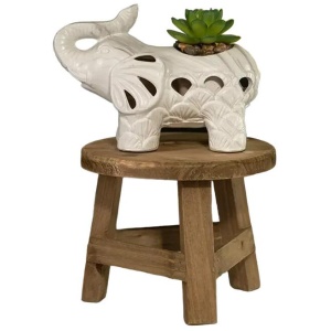 NNEOBA Wooden Mini Plant Stand Display - Multifunctional Home Decor Stool