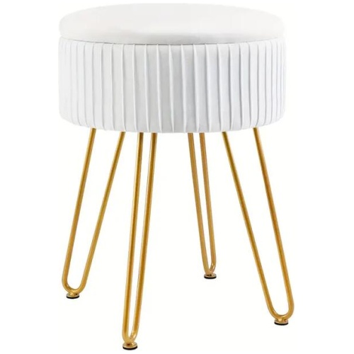 NNETM Creative Round Storage Stool- White
