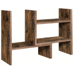 NNETM Eco-Friendly Wooden Desktop Organizer and Display Shelf