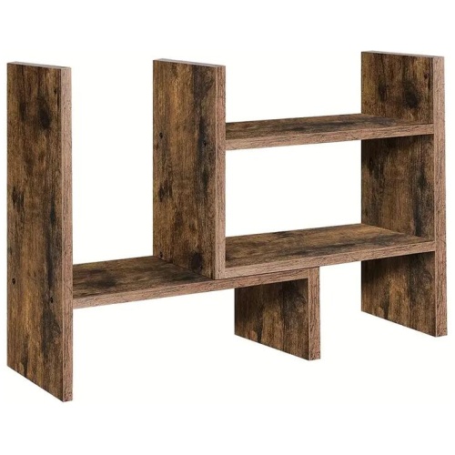 NNETM Eco-Friendly Wooden Desktop Organizer and Display Shelf