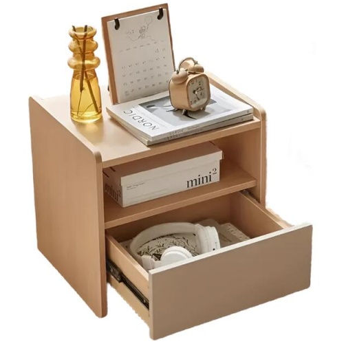 NNETM Hardwood Bedside Table - Wood-Based Panel