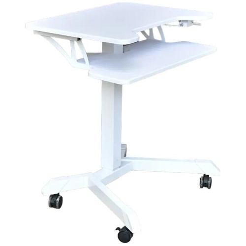 NNETM Height Adjustable Mobile Standing Desk with Keyboard Tray