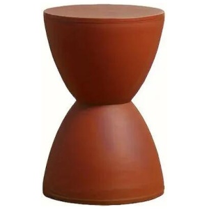 NNETM Hourglass-Shaped Plastic Storage Bench - Brownish Red