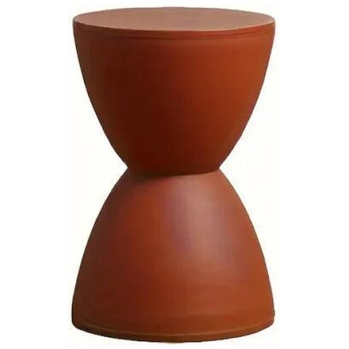 NNETM Hourglass-Shaped Plastic Storage Bench - Brownish Red
